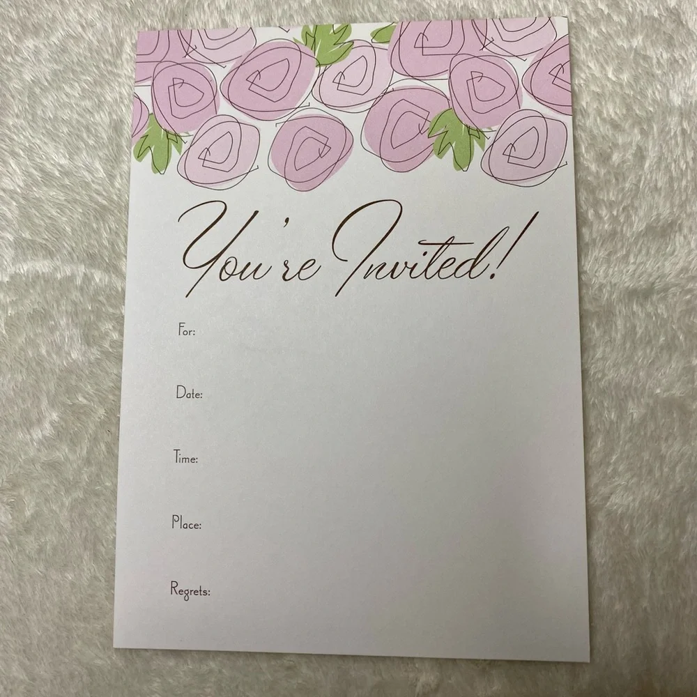 Party Invitations | You’re Invited roses 12 count Birthday Wedding Shower
